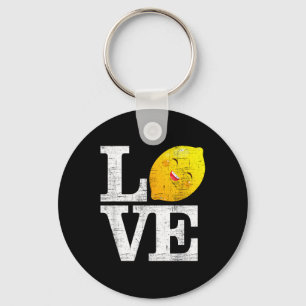 Love Happy Lemon Fresh Summer Lemons Lemonade Keychain