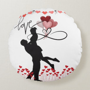 Love – Happy Valentine's Day Round Pillow