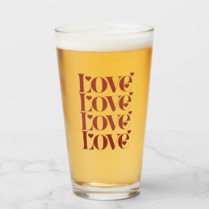 Love Happy Valentine's Day Valentine Couple Glass