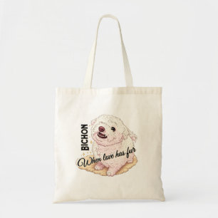 Love has Fur Bichon  Tote Bag