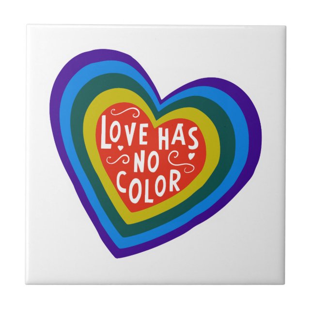 Love Has No Colour Anti-Racism/Discrimination Tile (Front)