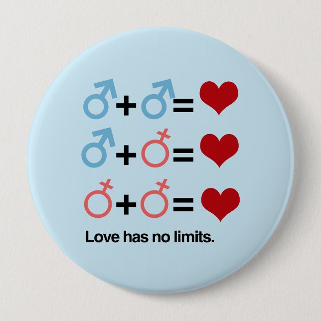 LOVE HAS NO LIMITS - .png 4 Inch Round Button (Front)