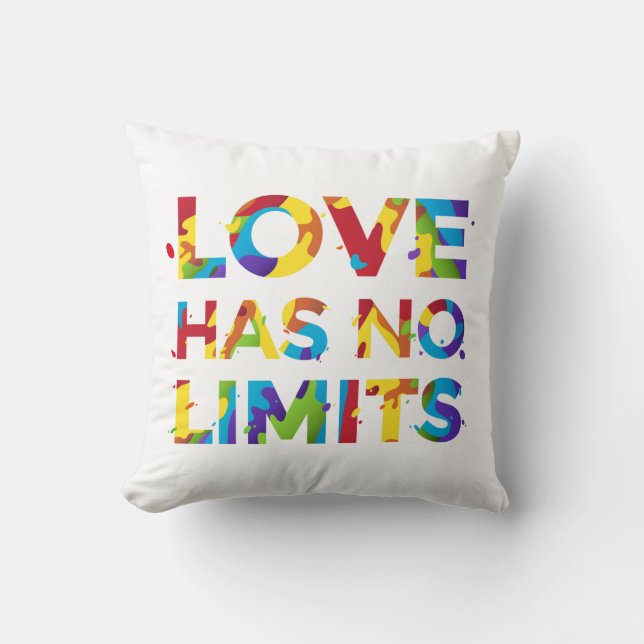 Love Has No Limits Throw Pillow (Front)
