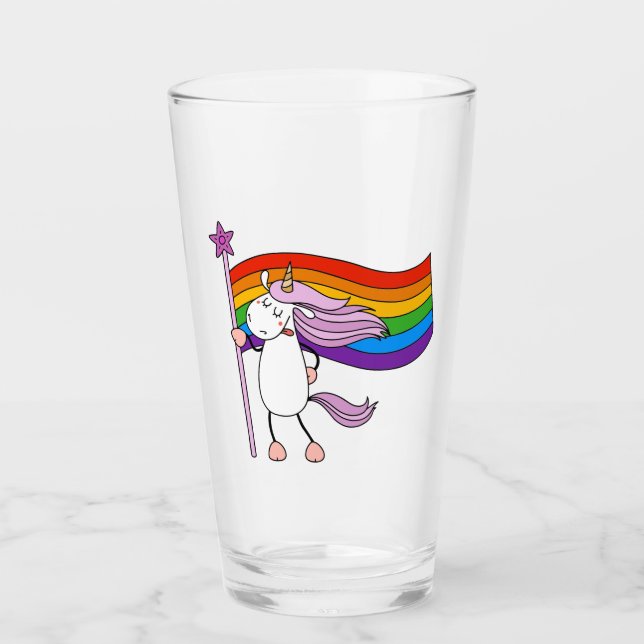 Love Has No Limits Unicorn Glass (Front)