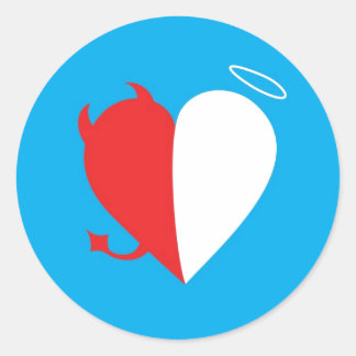 Love / Hate Classic Round Sticker