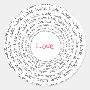 Love/Hate Classic Round Sticker