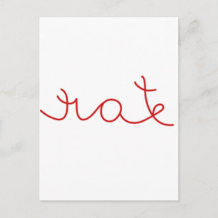 Love/Hate Mirror Optical Allusion Design Postcard