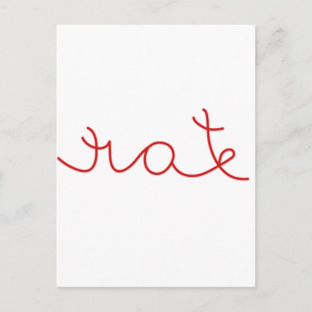 Love/Hate Mirror Optical Allusion Design Postcard (Front)