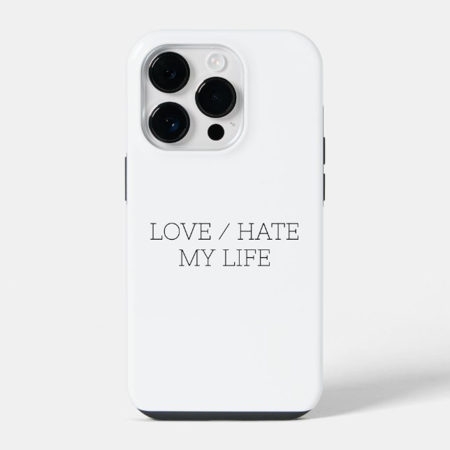 Love/Hate My Life iPhone Case (Back)