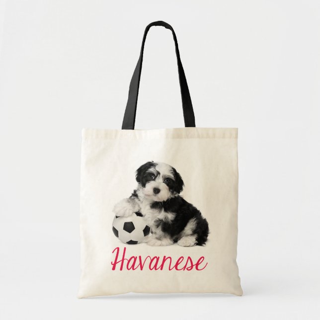 Love Havanese Puppy Dog Canvas Sac fourre - tout (Devant)