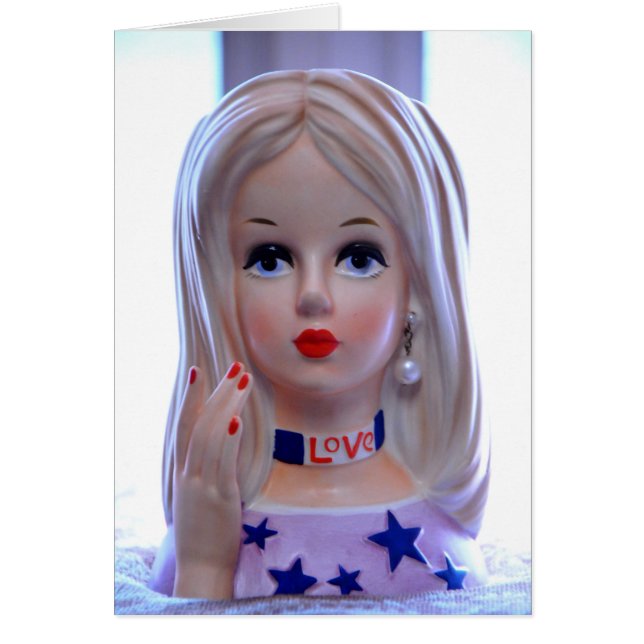 Love Head Vase Hippie Girl Groovy! (Front)