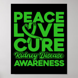 Love Healing Kidney Disease Awareness Poster