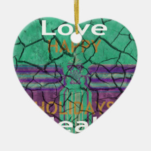 Love Heals Ceramic Ornament