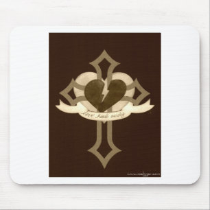 Love Heals Surely - Sepia Mouse Pad