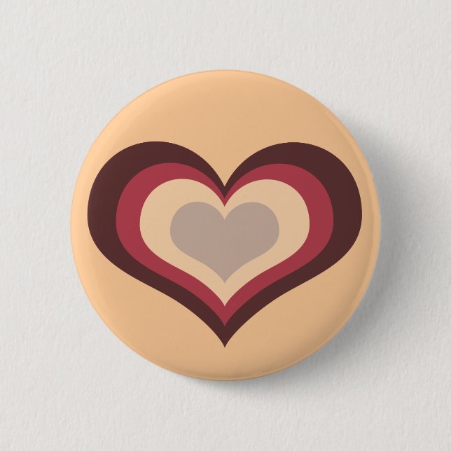 Love Heart 2 Inch Round Button (Front)