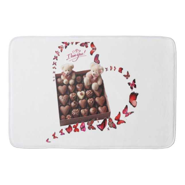 Love Heart  Bath Mat (Front)