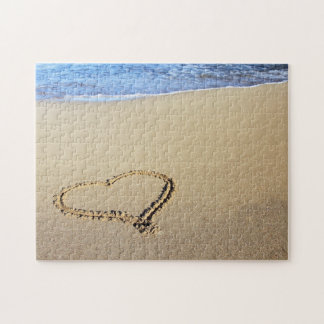 Love Heart Beach Jigsaw Puzzle