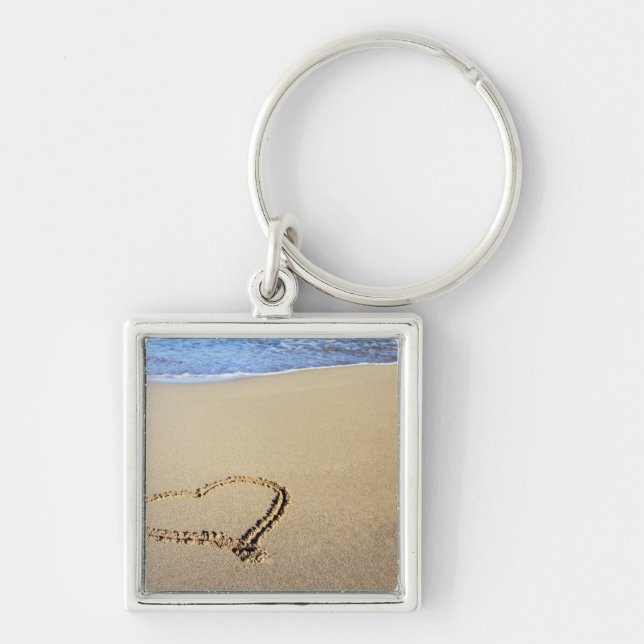 Love Heart Beach Keychain (Front)
