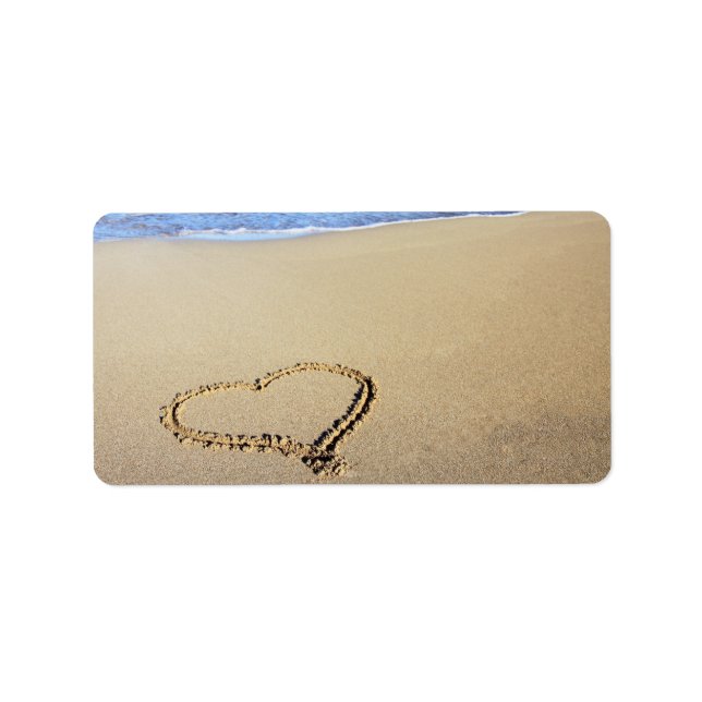Love Heart Beach Label (Front)