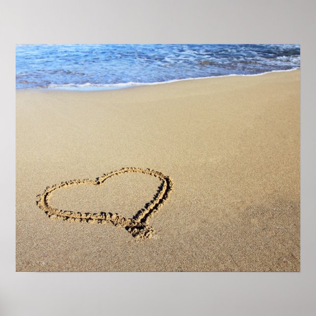 Love Heart Beach Poster (Front)