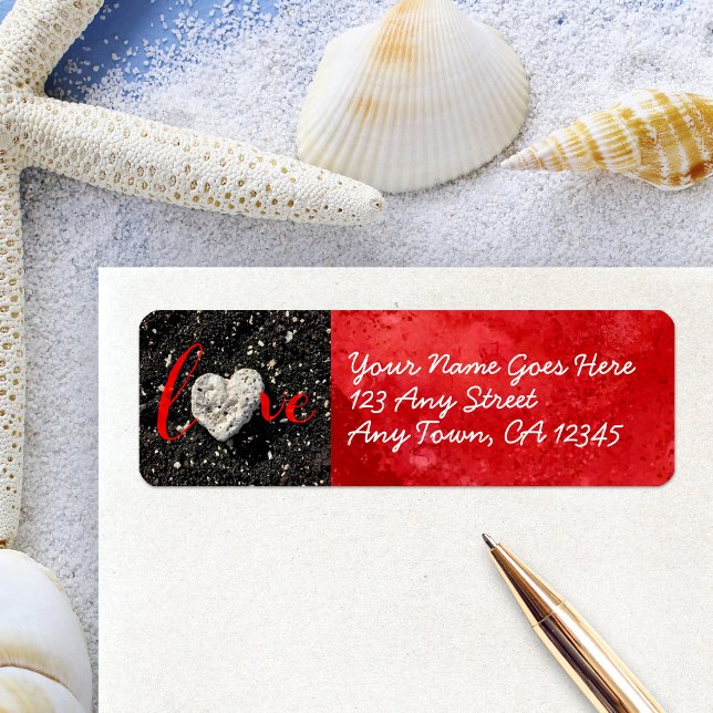 LOVE Heart Black Sand Script Modern Custom Address (Creator Uploaded)