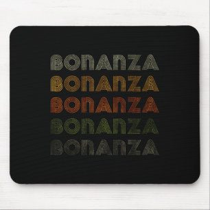 Love Heart Bonanza Tee Grunge Vintage Style Black Mouse Pad