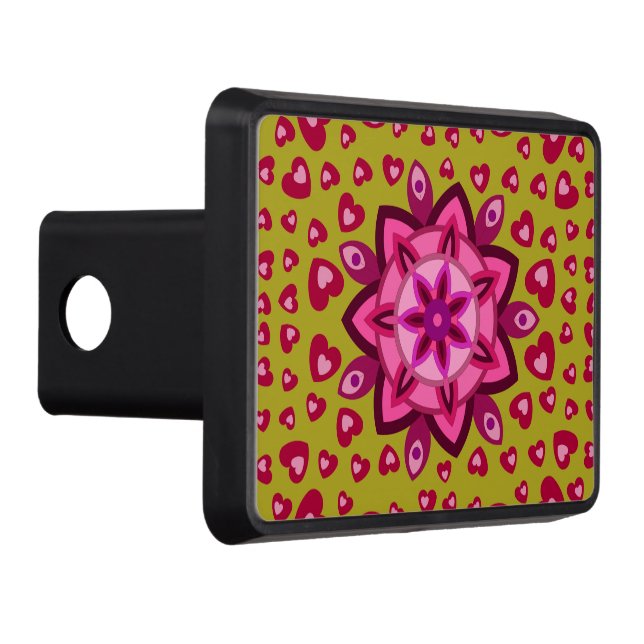 LOVE HEART BOYFRIEND GIRLFRIEND HUSBAND WIFE GIFT  TRAILER HITCH COVER (Right)