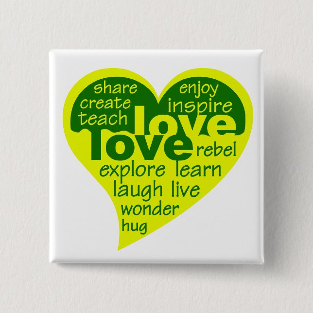 Love Heart button (Front)