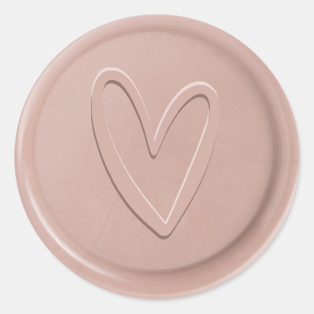 Love Heart Cafe Mocca Sticker cire (Devant)