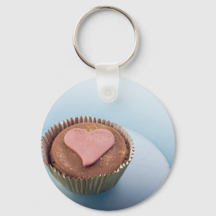 love heart cake keychain