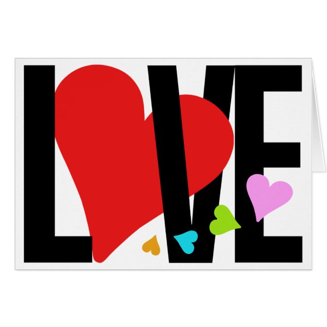 Love & Heart Card (Multicolor) (Front Horizontal)