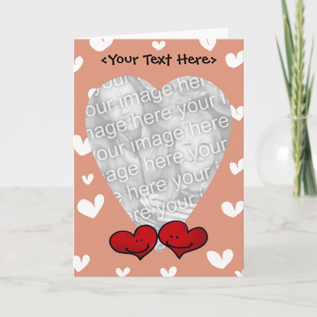 Love heart card template (Front)