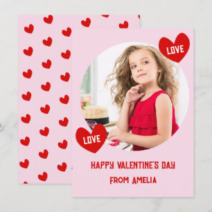 Love Heart Classroom Photo Valentines Day Card