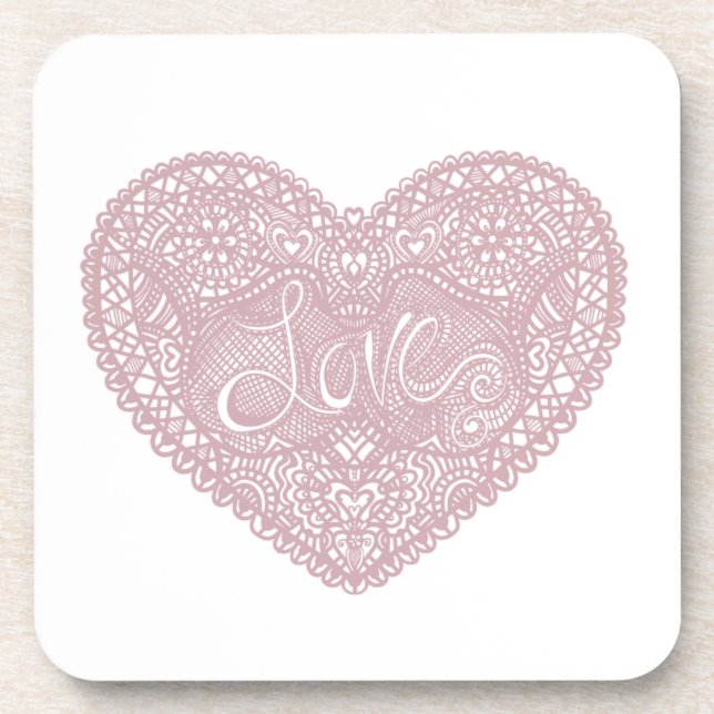 Love heart coaster (Front)