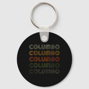 Love Heart Columbo Tee Grunge Vintage Style Black Keychain