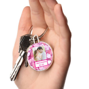 Love Heart Confetti Share My Fries Keychain