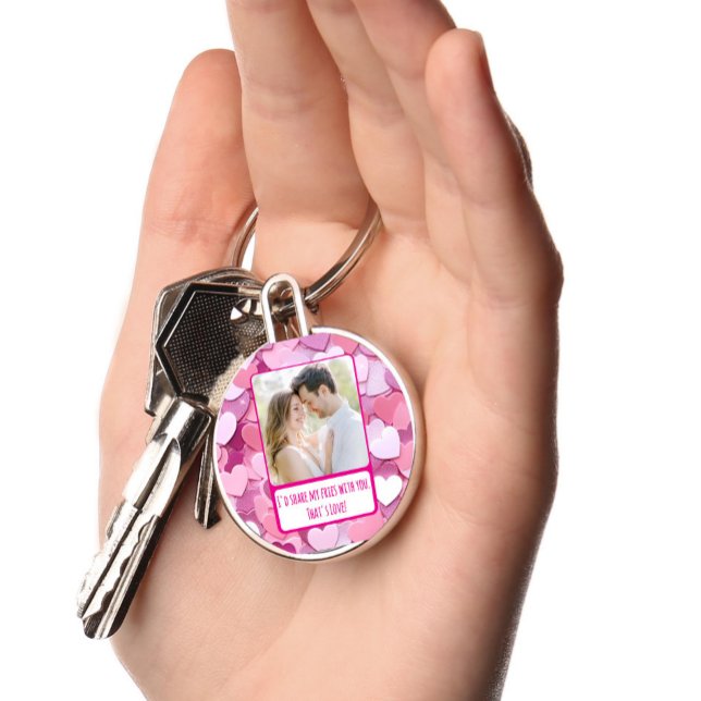 Love Heart Confetti Share My Fries Keychain (Creator Uploaded)