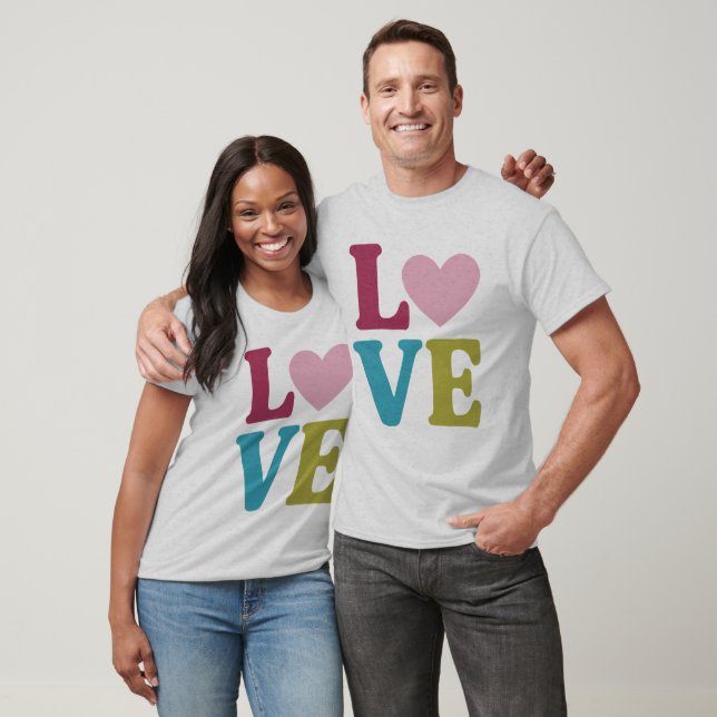 Love heart Couple  T-Shirt (Unisex)