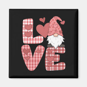 Love Heart Cute Gnome Valentine's Day Magnet