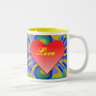 Love heart cute Valentine's day mug design