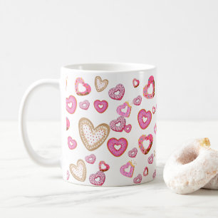 Love Heart Doughnuts Sweet and Adorable Gifts Coffee Mug