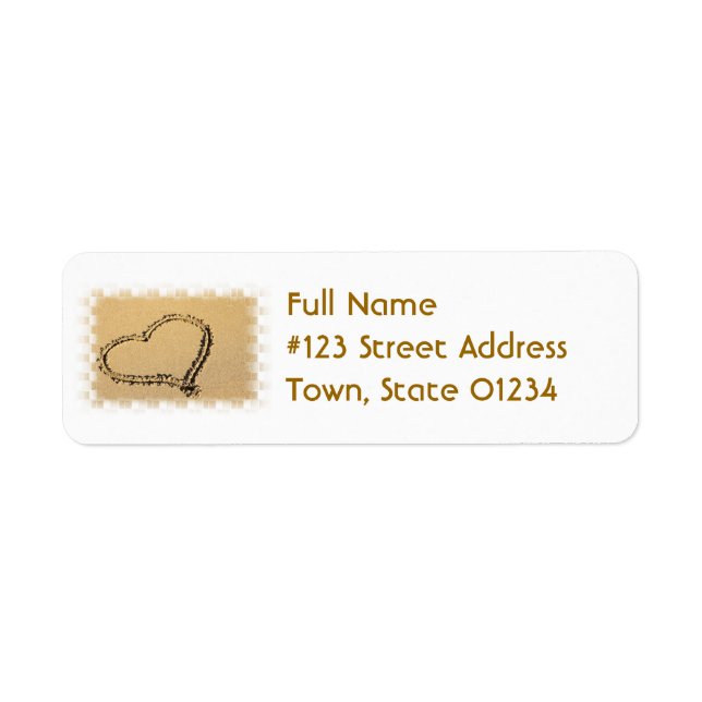 Love Heart Drawing Mailing Label (Front)