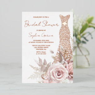 Love Heart Dress Bridal Shower Rose Gold Real 