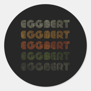 Love Heart Eggbert Tee Grunge Vintage Style Black  Classic Round Sticker