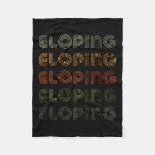 Love Heart Eloping Tee Grunge Vintage Style Black Fleece Blanket