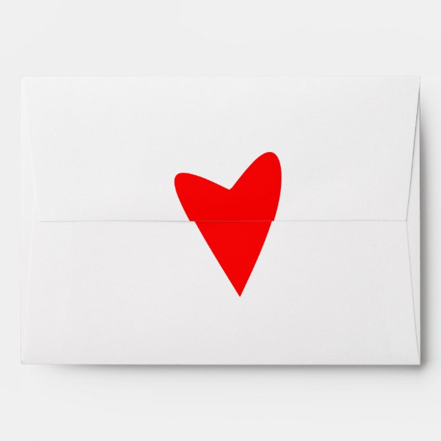 Love heart envelope (Back (Top Flap))