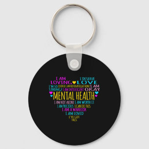 Love Heart Facts Mental Health Awareness Supporter Keychain