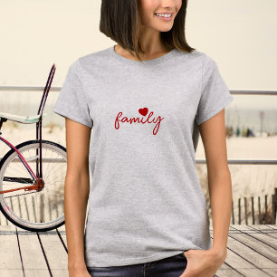 Love Heart Family Graphic T-Shirt 