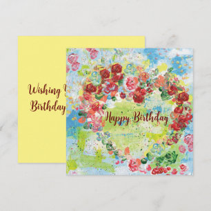 Love Heart Flat Greetings Card