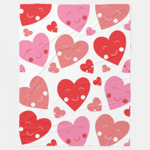Love Heart Fleece Blanket